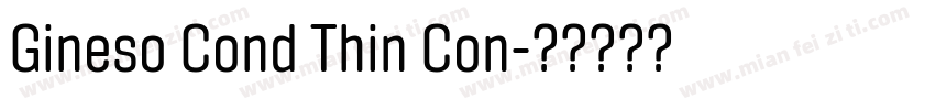 Gineso Cond Thin Con字体转换
